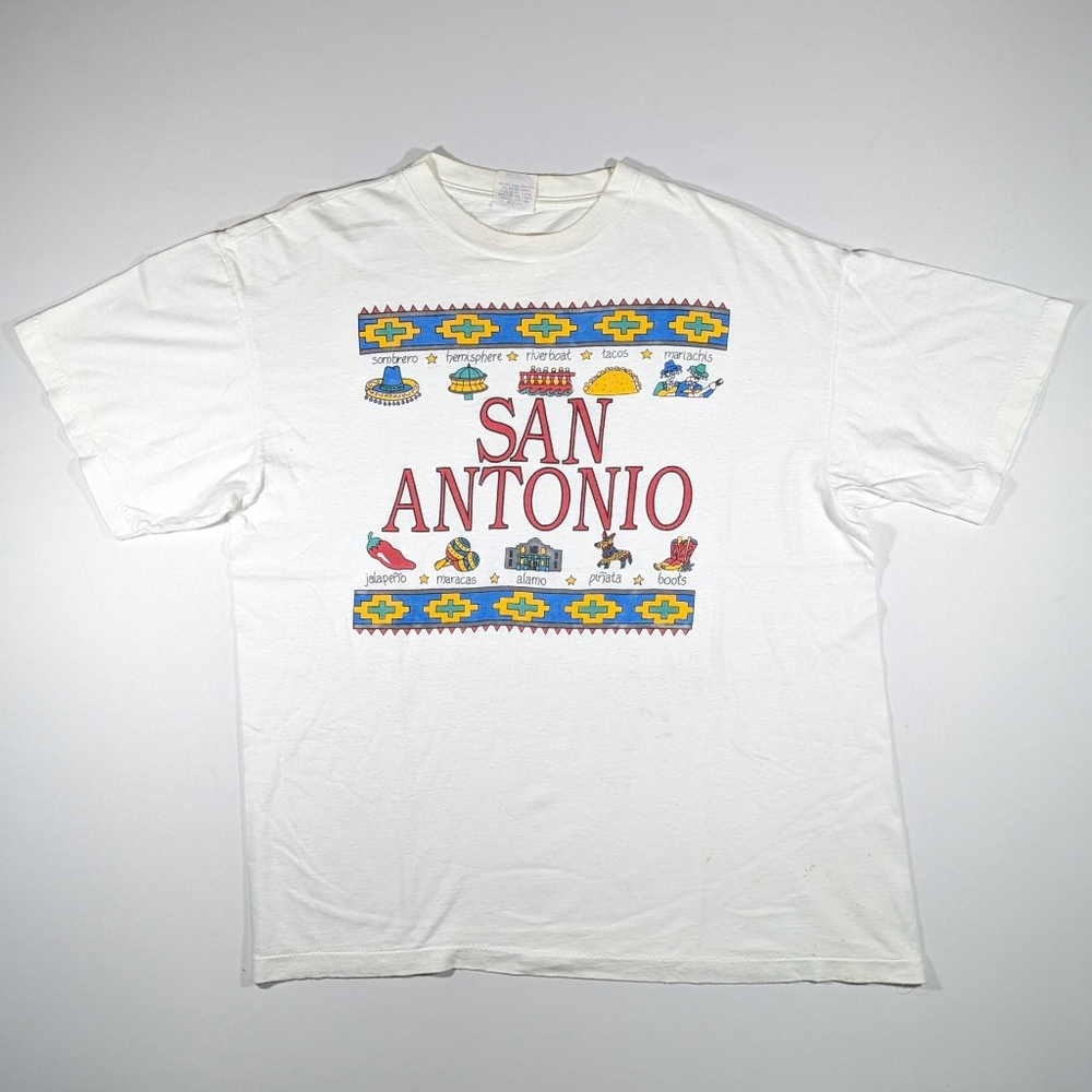 Vintage 90s San Antonio Texas T-shirt Size XL T-shirt Single Stitch Short Sleeve